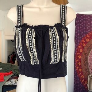 Free People crop tank top, size L